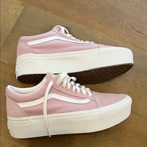 Vans Women's Blush Pink Platform Sneakers